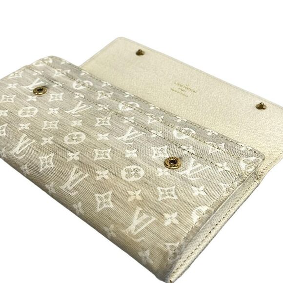 Louis Vuitton Long Wallet Monogram Mini Lin Pochette ・porte Monet Cult Cles Di - Picture 3 of 8
